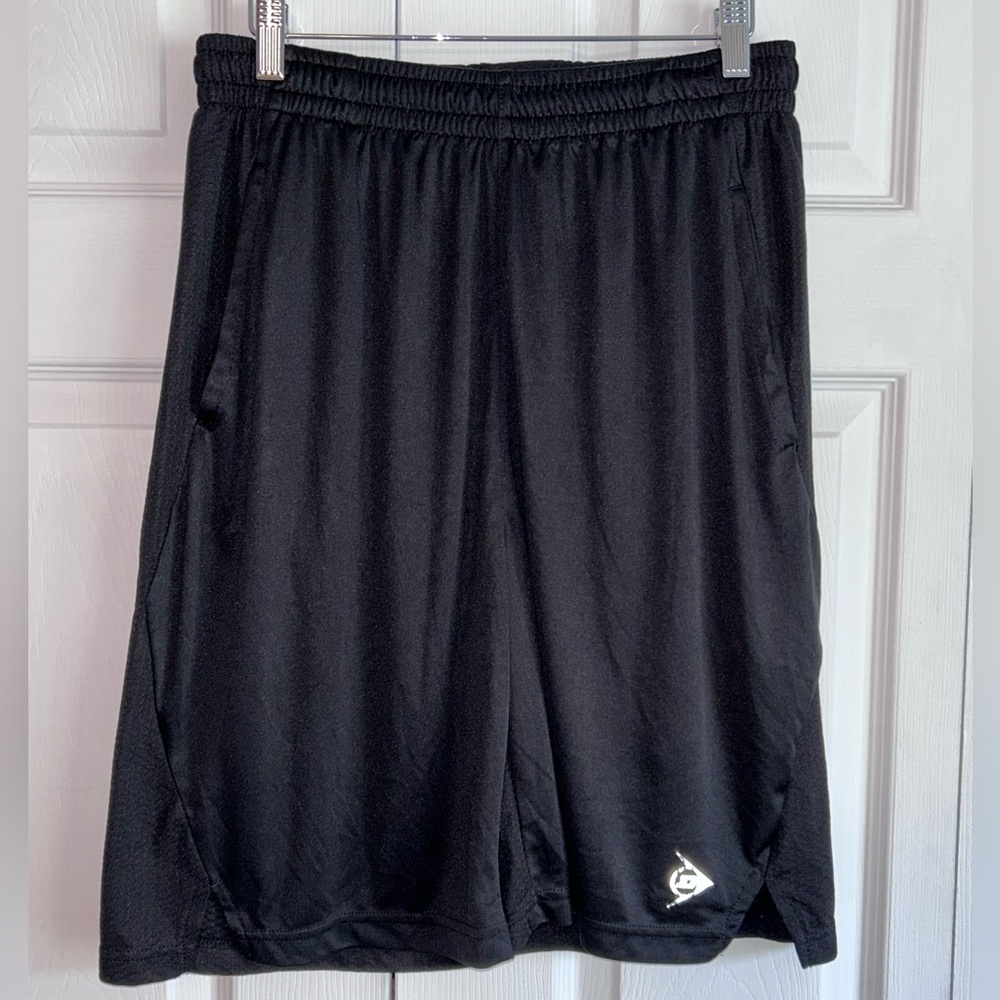 Men's Dunlop Black Athletic Shorts with drawstring closure Size Large